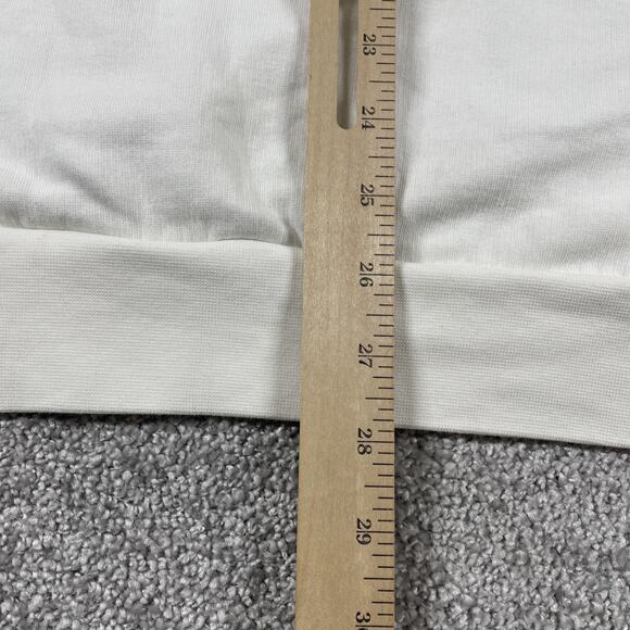 Adidas Sweatshirt Mens Medium Graphic Print Fleece Thin Streetwear White - Picture 12 of 15